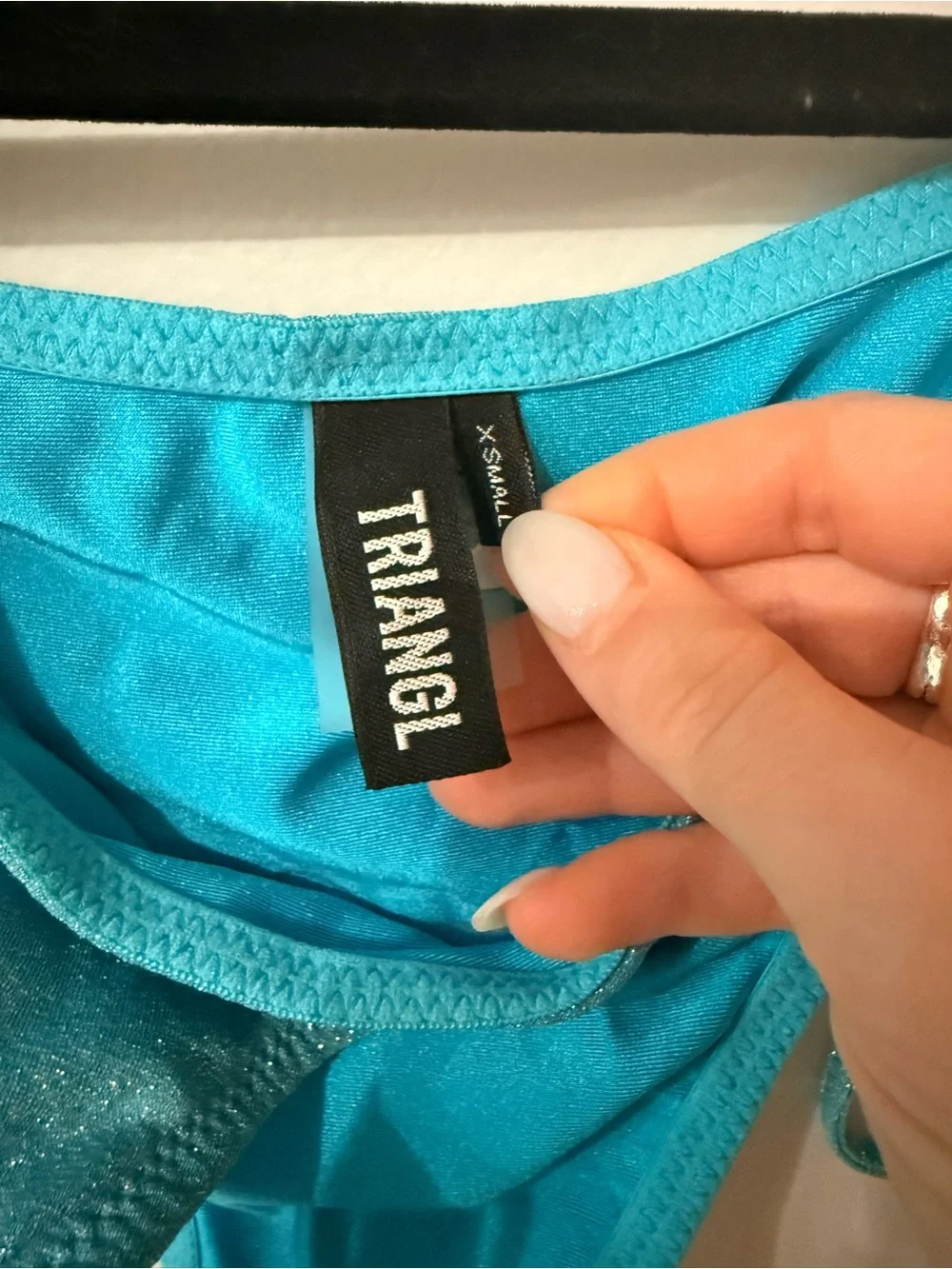 Triangl swimwear Shimmery Teal Triangle Bikini